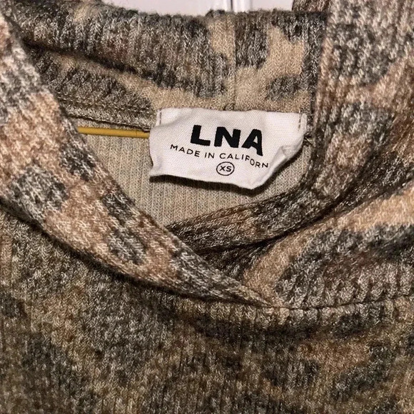 LNA cheetah print hooded sweater size XS - Picture 2 of 7